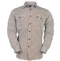 Long Sleeve Hickory Stripe Work Shirts with Button Front Closure